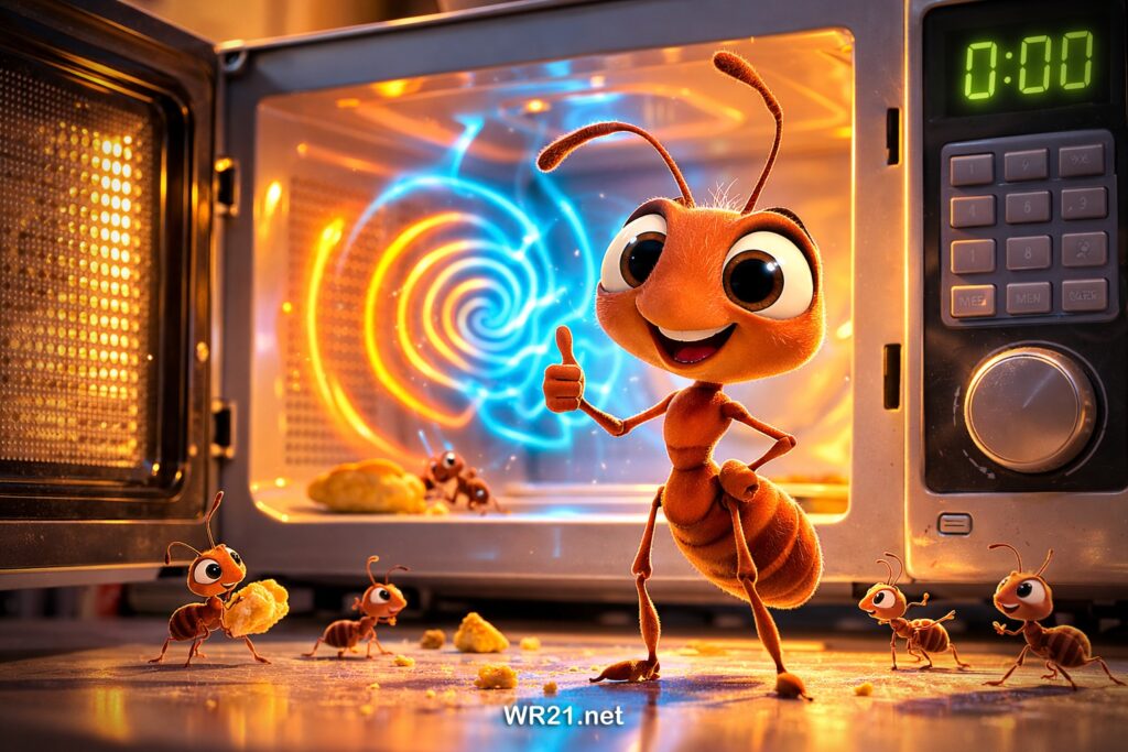 Formigas e micro-ondas